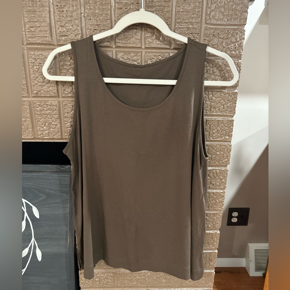 J. Jill Women's Sleeveless Taupe Tank Top
